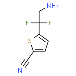 ChemSpider 2D Image | 5-(2-Amino-1,1-difluoroethyl)-2-thiophenecarbonitrile | C7H6F2N2S
