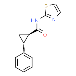 ChemSpider 2D Image | (1R,2R)-2-Phenyl-N-(1,3-thiazol-2-yl)cyclopropanecarboxamide | C13H12N2OS