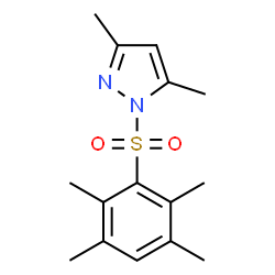 ChemSpider 2D Image | 3,5-Dimethyl-1-[(2,3,5,6-tetramethylphenyl)sulfonyl]-1H-pyrazole | C15H20N2O2S