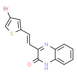 ChemSpider 2D Image | 3-[(E)-2-(4-Bromo-2-thienyl)vinyl]-2(1H)-quinoxalinone | C14H9BrN2OS