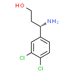 ChemSpider 2D Image | (3S)-3-Amino-3-(3,4-dichlorophenyl)-1-propanol | C9H11Cl2NO