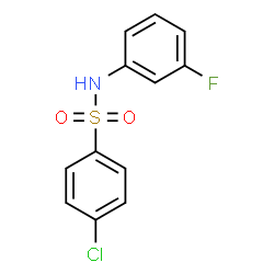 ChemSpider 2D Image | 4-Chloro-N-(3-fluorophenyl)benzenesulfonamide | C12H9ClFNO2S