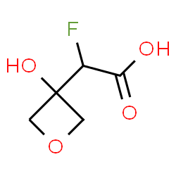 ChemSpider 2D Image | Fluoro(3-hydroxy-3-oxetanyl)acetic acid | C5H7FO4