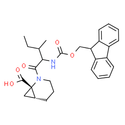 ChemSpider 2D Image | (1S,6R)-2-{N-[(9H-Fluoren-9-ylmethoxy)carbonyl]isoleucyl}-2-azabicyclo[4.1.0]heptane-1-carboxylic acid | C28H32N2O5