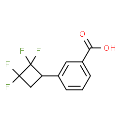 ChemSpider 2D Image | 3-(2,2,3,3-Tetrafluorocyclobutyl)benzoic acid | C11H8F4O2