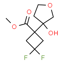 ChemSpider 2D Image | Methyl 3,3-difluoro-1-(3-hydroxytetrahydro-3-furanyl)cyclobutanecarboxylate | C10H14F2O4