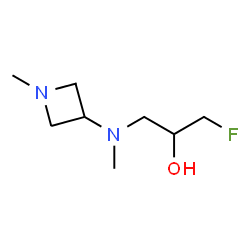 ChemSpider 2D Image | 1-Fluoro-3-[methyl(1-methyl-3-azetidinyl)amino]-2-propanol | C8H17FN2O