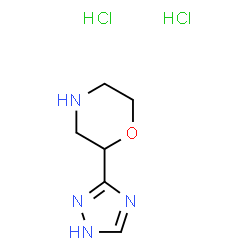 ChemSpider 2D Image | 2-(1H-1,2,4-Triazol-3-yl)morpholine dihydrochloride | C6H12Cl2N4O