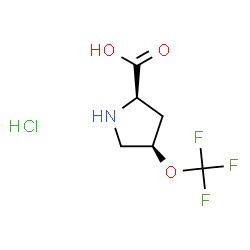 ChemSpider 2D Image | (4R)-4-(Trifluoromethoxy)-D-proline hydrochloride (1:1) | C6H9ClF3NO3