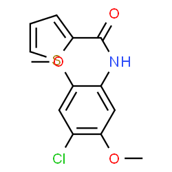 ChemSpider 2D Image | N-(4-Chloro-2,5-dimethoxyphenyl)-2-thiophenecarboxamide | C13H12ClNO3S