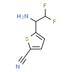 ChemSpider 2D Image | 5-(1-Amino-2,2-difluoroethyl)-2-thiophenecarbonitrile | C7H6F2N2S