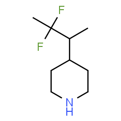 ChemSpider 2D Image | 4-(3,3-Difluoro-2-butanyl)piperidine | C9H17F2N