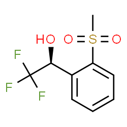 ChemSpider 2D Image | (1S)-2,2,2-Trifluoro-1-[2-(methylsulfonyl)phenyl]ethanol | C9H9F3O3S