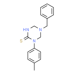 ChemSpider 2D Image | 5-Benzyl-1-(4-methylphenyl)-1,3,5-triazinane-2-thione | C17H19N3S