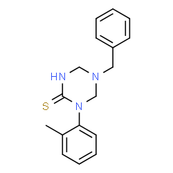 ChemSpider 2D Image | 5-Benzyl-1-(2-methylphenyl)-1,3,5-triazinane-2-thione | C17H19N3S