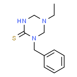 ChemSpider 2D Image | 1-Benzyl-5-ethyl-1,3,5-triazinane-2-thione | C12H17N3S