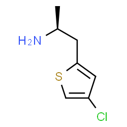 ChemSpider 2D Image | (2S)-1-(4-Chloro-2-thienyl)-2-propanamine | C7H10ClNS