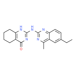 ChemSpider 2D Image | 2-[(6-Ethyl-4-methyl-2-quinazolinyl)amino]-5,6,7,8-tetrahydro-4(1H)-quinazolinone | C19H21N5O