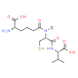 ChemSpider 2D Image | N-[(5S)-5-Amino-5-carboxypentanoyl]-L-(N-~2~H)cysteinyl-L-valine | C14H24DN3O6S