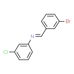 ChemSpider 2D Image | (E)-1-(3-Bromophenyl)-N-(3-chlorophenyl)methanimine | C13H9BrClN