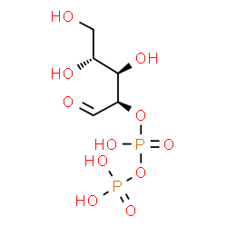 ChemSpider 2D Image | 2-O-[Hydroxy(phosphonooxy)phosphoryl]-D-ribose | C5H12O11P2
