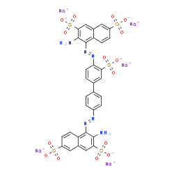 ChemSpider 2D Image | 4,4'-[(3-sulfo[1,1'-biphenyl]-4,4'-diyl)bis(azo)]bis[3-amino-2,7-naphthalenedisulfonic acid] pentasodium salt | C32H19N6Na5O15S5