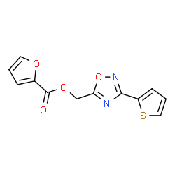 ChemSpider 2D Image | [3-(2-Thienyl)-1,2,4-oxadiazol-5-yl]methyl 2-furoate | C12H8N2O4S