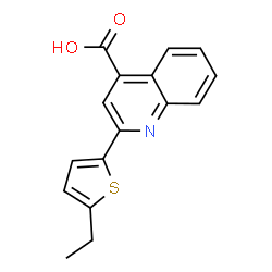 ChemSpider 2D Image | 2-(5-Ethyl-2-thienyl)-4-quinolinecarboxylic acid | C16H13NO2S