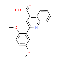 ChemSpider 2D Image | 2-(2,5-Dimethoxyphenyl)-4-quinolinecarboxylic acid | C18H15NO4