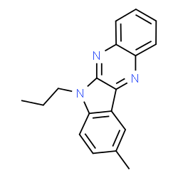 ChemSpider 2D Image | 9-Methyl-6-propyl-6H-indolo[2,3-b]quinoxaline | C18H17N3