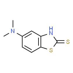ChemSpider 2D Image | 2-benzothiazolethiol, 5-(dimethylamino)- | C9H10N2S2