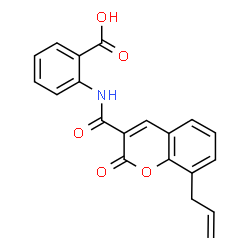 ChemSpider 2D Image | 2-{[(8-Allyl-2-oxo-2H-chromen-3-yl)carbonyl]amino}benzoic acid | C20H15NO5