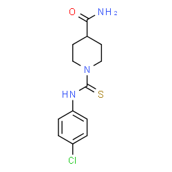 ChemSpider 2D Image | 1-[(4-Chlorophenyl)carbamothioyl]-4-piperidinecarboxamide | C13H16ClN3OS