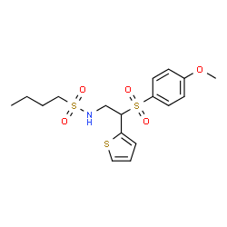 ChemSpider 2D Image | N-{2-[(4-Methoxyphenyl)sulfonyl]-2-(2-thienyl)ethyl}-1-butanesulfonamide | C17H23NO5S3