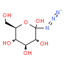 ChemSpider 2D Image | (3R,4S,5S,6R)-2-Azido-6-(hydroxymethyl)tetrahydro-2H-pyran-2,3,4,5-tetrol (non-preferred name) | C6H11N3O6