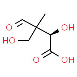 ChemSpider 2D Image | (2R)-3-Formyl-2,4-dihydroxy-3-methylbutanoic acid | C6H10O5