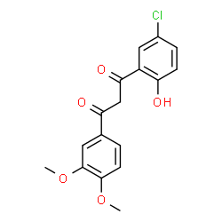 ChemSpider 2D Image | 1-(5-Chloro-2-hydroxyphenyl)-3-(3,4-dimethoxyphenyl)-1,3-propanedione | C17H15ClO5