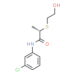 ChemSpider 2D Image | (2S)-N-(3-Chlorophenyl)-2-[(2-hydroxyethyl)sulfanyl]propanamide | C11H14ClNO2S