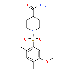 ChemSpider 2D Image | 1-[(5-Methoxy-2,4-dimethylphenyl)sulfonyl]-4-piperidinecarboxamide | C15H22N2O4S