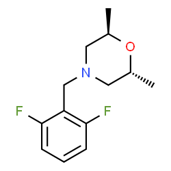 ChemSpider 2D Image | (2R,6R)-4-(2,6-Difluorobenzyl)-2,6-dimethylmorpholine | C13H17F2NO