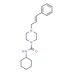 ChemSpider 2D Image | N-Cyclohexyl-4-[(2E)-3-phenyl-2-propen-1-yl]-1-piperazinecarboxamide | C20H29N3O