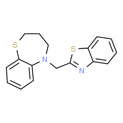 ChemSpider 2D Image | 5-(1,3-Benzothiazol-2-ylmethyl)-2,3,4,5-tetrahydro-1,5-benzothiazepine | C17H16N2S2