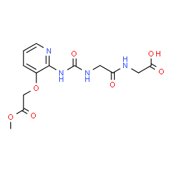 ChemSpider 2D Image | N-{[3-(2-Methoxy-2-oxoethoxy)-2-pyridinyl]carbamoyl}glycylglycine | C13H16N4O7