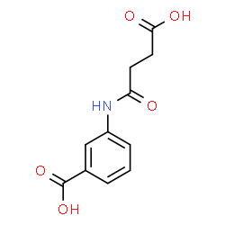 ChemSpider 2D Image | 3-[(3-Carboxypropanoyl)amino]benzoic acid | C11H11NO5