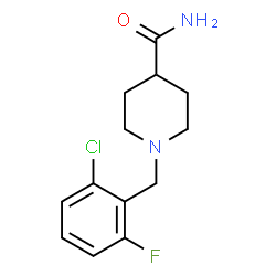 ChemSpider 2D Image | 1-(2-Chloro-6-fluorobenzyl)-4-piperidinecarboxamide | C13H16ClFN2O