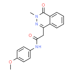 ChemSpider 2D Image | N-(4-Methoxyphenyl)-2-(3-methyl-4-oxo-3,4-dihydro-1-phthalazinyl)acetamide | C18H17N3O3