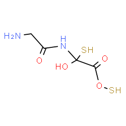ChemSpider 2D Image | (Glycylamino)(hydroxy)sulfanylethane(thioperox)ic S-acid | C4H8N2O4S2