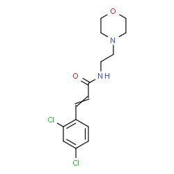 ChemSpider 2D Image | 3-(2,4-Dichlorophenyl)-N-[2-(4-morpholinyl)ethyl]acrylamide | C15H18Cl2N2O2