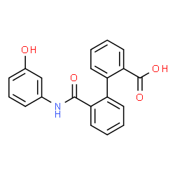 ChemSpider 2D Image | 2'-[(3-Hydroxyphenyl)carbamoyl]-2-biphenylcarboxylic acid | C20H15NO4