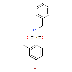 ChemSpider 2D Image | N-Benzyl-4-bromo-2-methylbenzenesulfonamide | C14H14BrNO2S